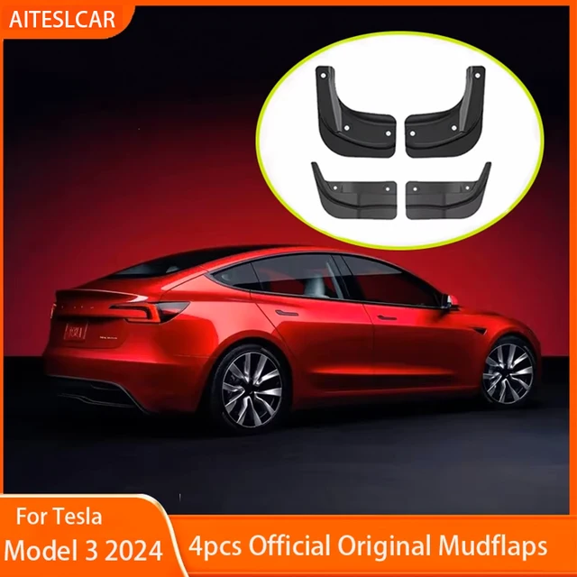 Chlapacze do Tesla Model 3 Highland 2024 Błotnik Oficjalne oryginalne błotniki przedniego tylnego koła Chlapacze Model3 Akcesoria