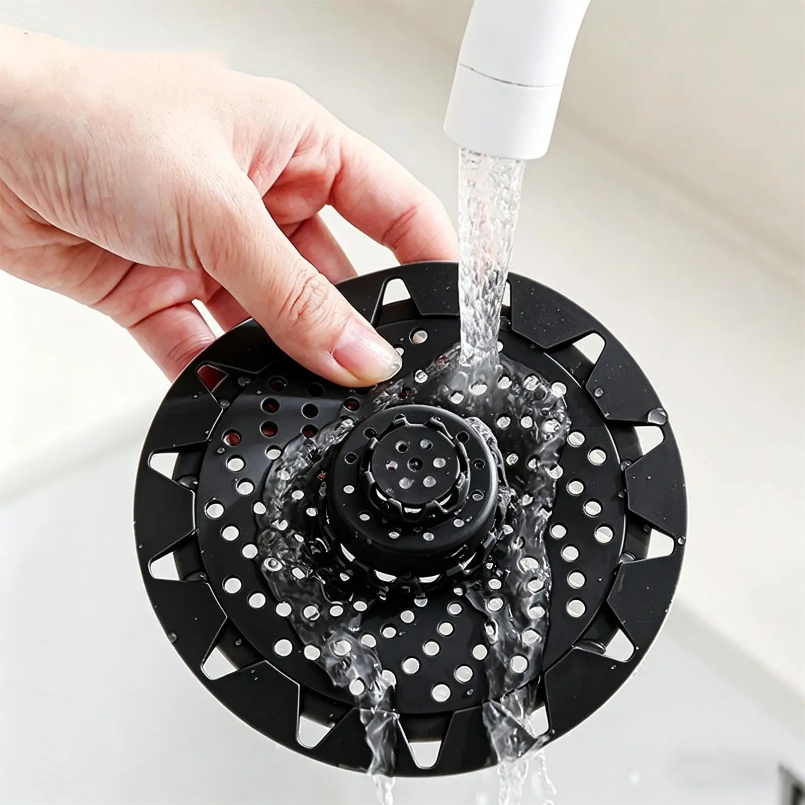 1 Stück Badezimmer-Haarfänger, Abflussstopper, Duschbodenabdeckung, Filter, Geruchsstopper, Verstopfungsschutz, Küchenspülen-Abflussstopfen, Abfluss-Sieb – Detail 8