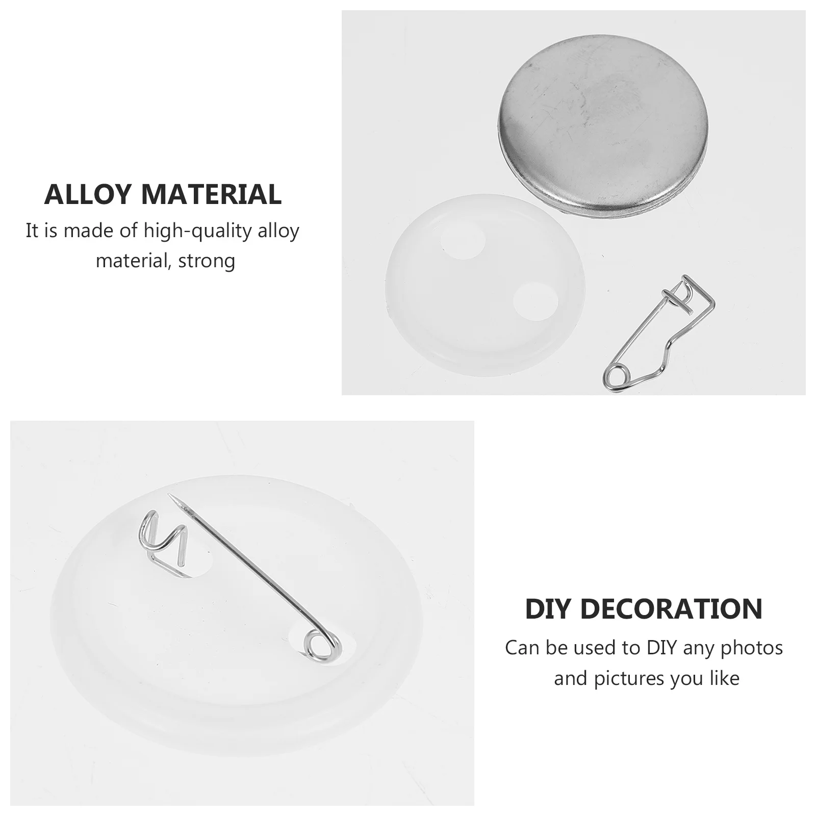 

100Sets Blank Button Badge Parts Upgraded Steel DIY Badge Craft for Gifts Shirt Hat Decoration DIY Crafts Button Pin Badges
