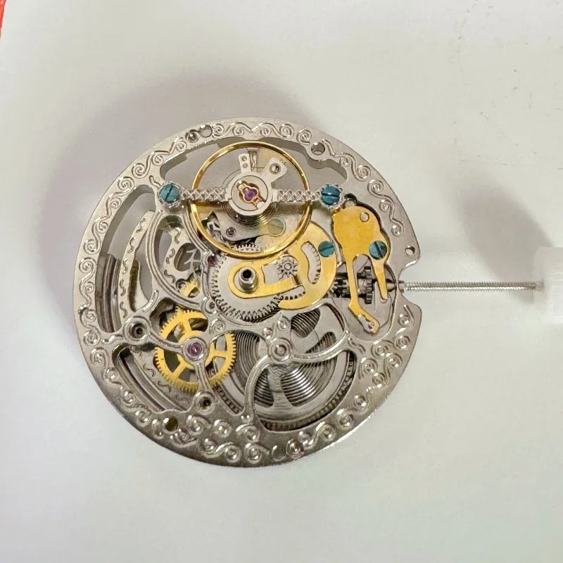 Parts are suitable for hollowed out engraving automatic mechanical movement 12-point bare balance movement three needles