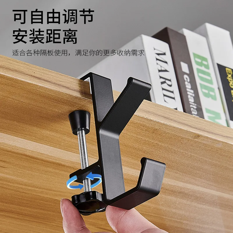 Hook Without Punching Student Desk Edge Hanging Bag Hook Desk Handbag Hanger Mental Mount Bag Holder Hook Clamp Adjustable