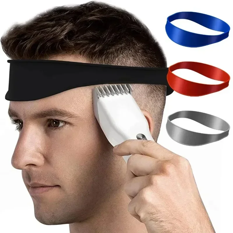 DIY mężczyźni linijka do przycinania włosów dekolt przewodnik strzyżenie zakrzywiona opaska na głowę Styler linijka grzebień fryzjerski narzędzia do brody narzędzie do stylizacji włosów