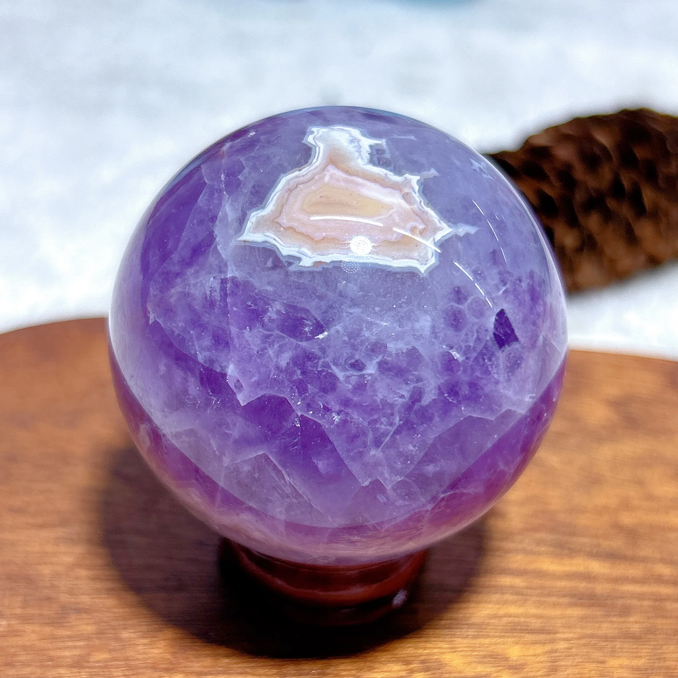 

Healing High Quality Natural Crystals Amethyst Agate Sphere Ball Polished Gemstones Mineral Energy Home Decorations Gift