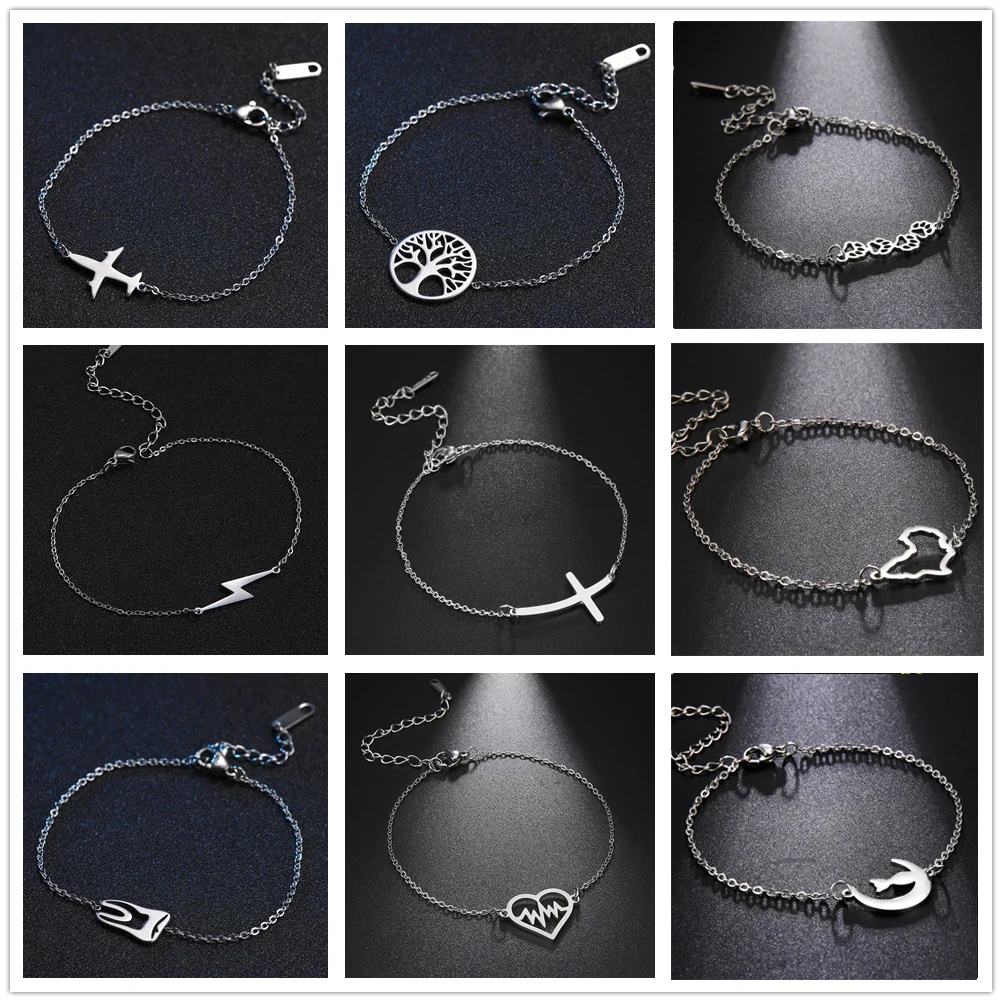 Skyrim Flugzeug-Charm-Armband aus Edelstahl, Verstellbares Kettenarmband mit Flugzeug-Motiv, Schmuckgeschenk für Frauen – Detail 5