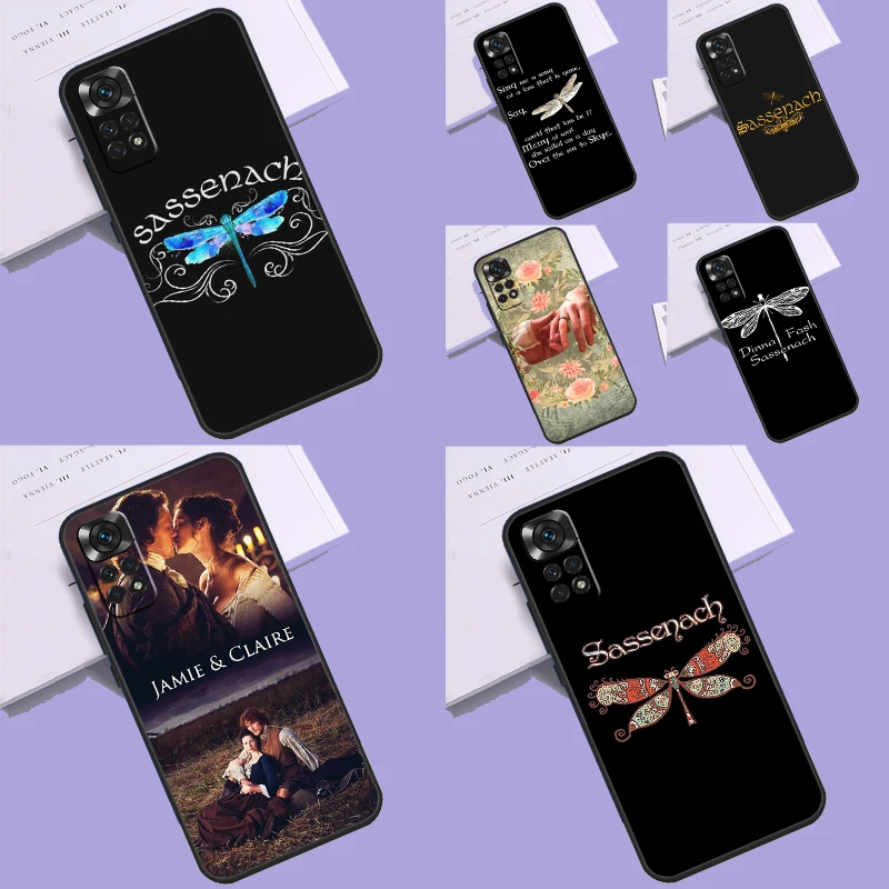 OUTLANDER TV Jamie Fraser Sassenach Dragonfly Case For Xiaomi Redmi Note 12 8 9 10 11 Pro Note 12S 11S 10S 9S 8T Redmi 12 9 10 C