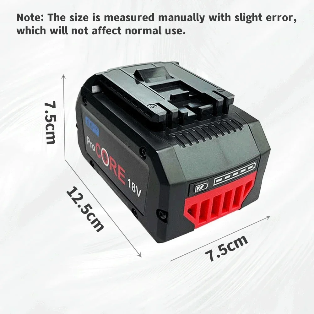 Bateria de substituição ProCore para Bosch, Ferramentas sem fio do sistema profissional, BAT609, BAT618, GBA18V80, 21700 Cell, 18V, 8.0Ah