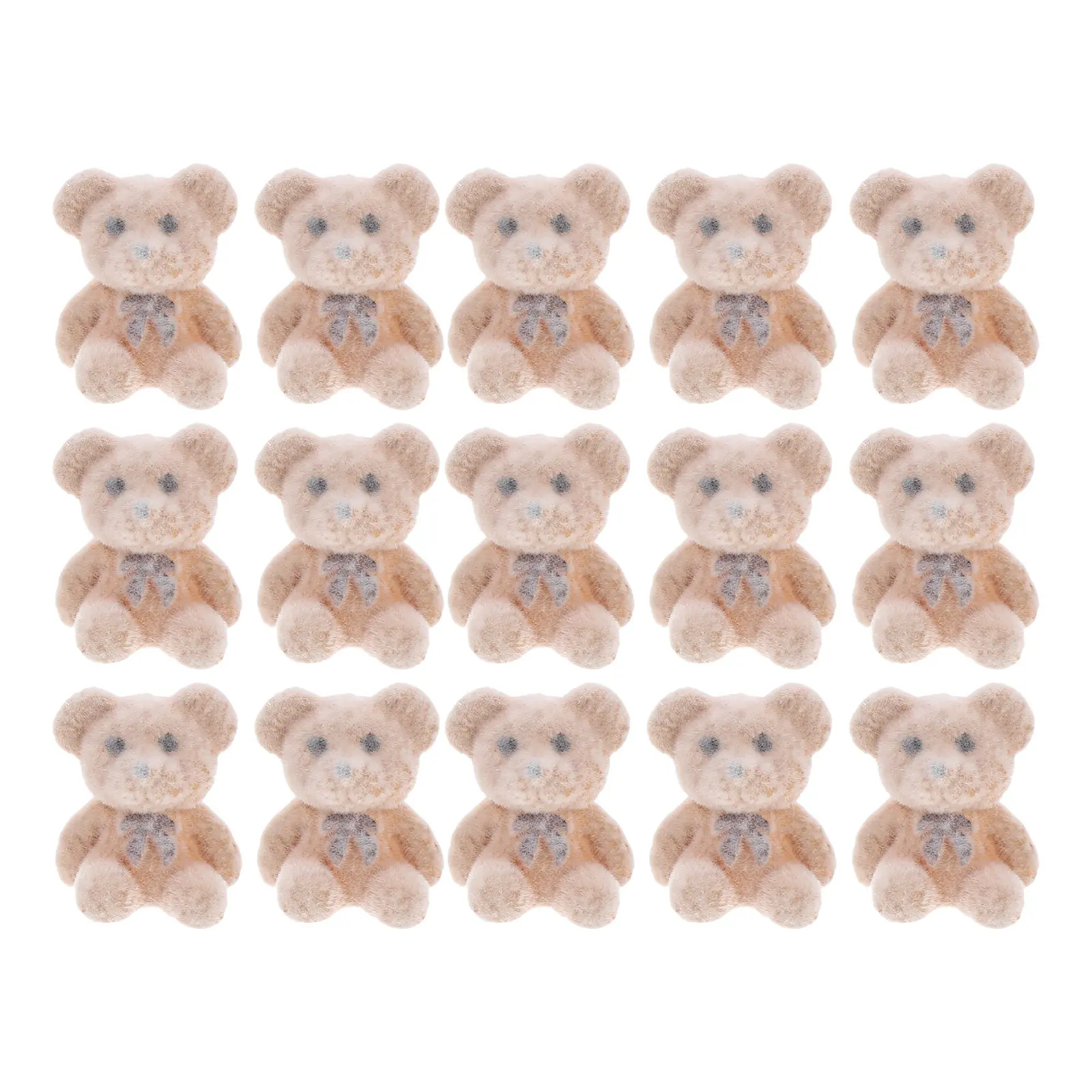

15Pcs Tiny Flocked Bear Mini Bear Charm Birthday Party Favor Baby Shower Decoration Bouquet Accessories Birthday Party Favors
