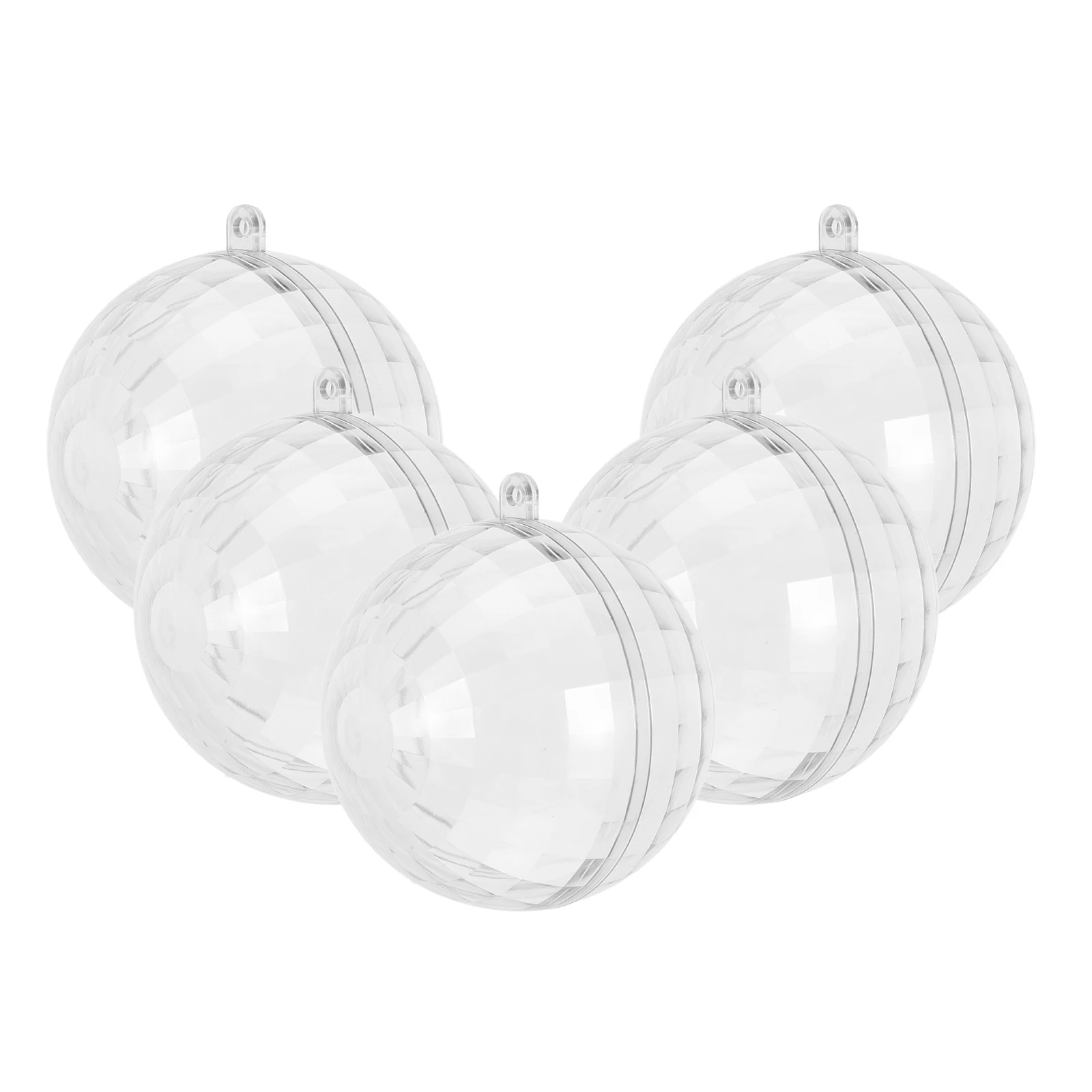 

5 Pcs Transparent Mosaic Christmas Christmas C Ball C y Boxes Clear Hangable naments for Tree Party Decorations Gifts