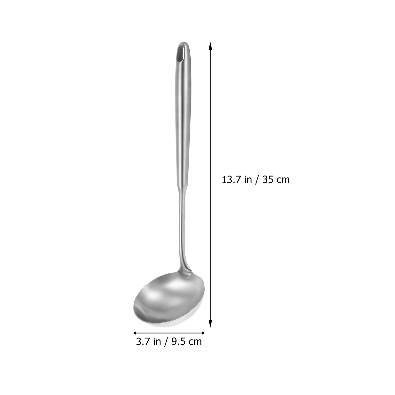 

1Pcs Stainless Steel Soup Spoon Long Handle Rustproof Kitchen Ladle Dishwasher Safe Hot Pot Scoop Practical Kitchenware