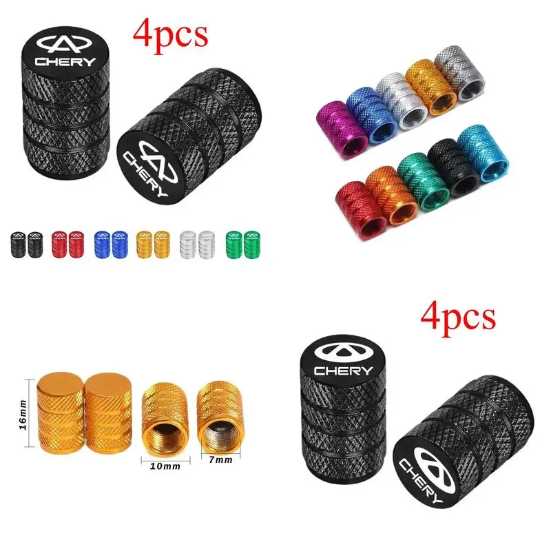 Carbon Fiber Wheel Tire Valve Stem Caps 4Pcs For Chery Omoda C5, Tiggo 8 Max, Tiggo9 Pro, Jaecoo J7 Dust Cover Trim