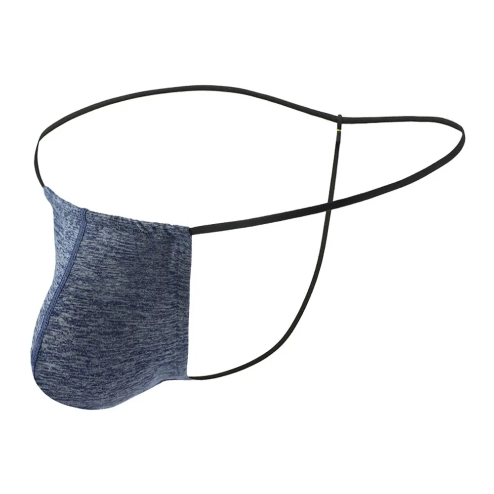 Celana Dalam Pria Model Thong Jockstrap Transparan dengan Kantong, Low Rise, Tembus Pandang, Seksi, Model V-String