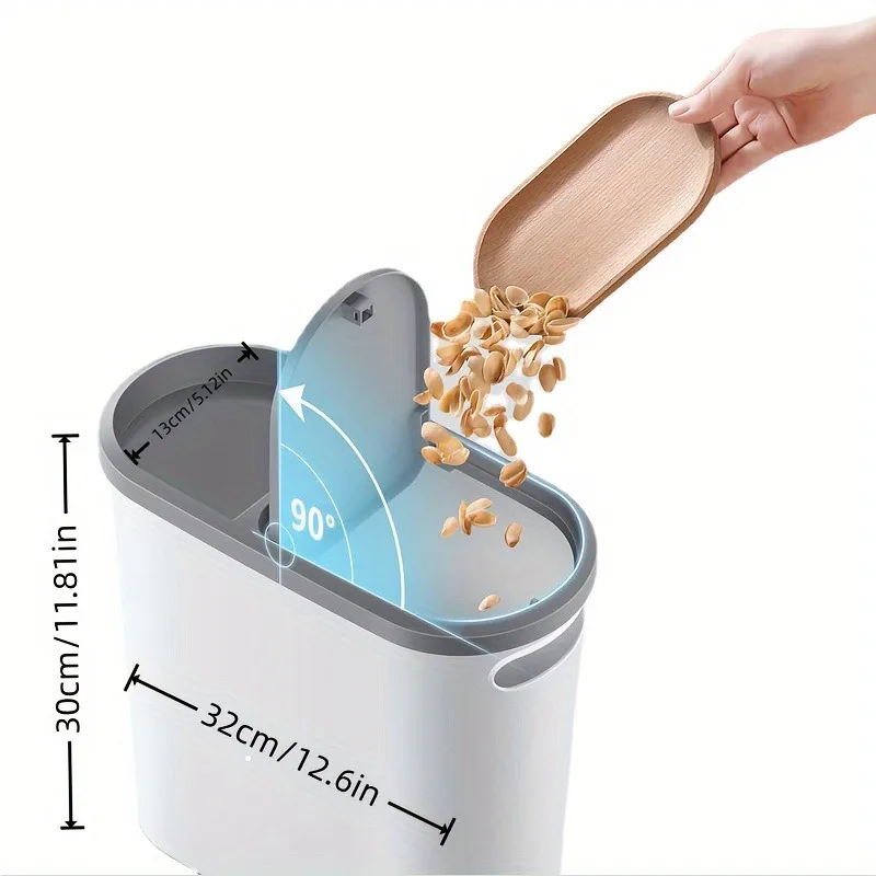 Toiletten-Mülleimer-Halter, Clip, Heimpresse, Toiletten-Mülleimer mit Deckel für Wohnzimmer, Schlafzimmer, Küche, großes Fassungsvermögen