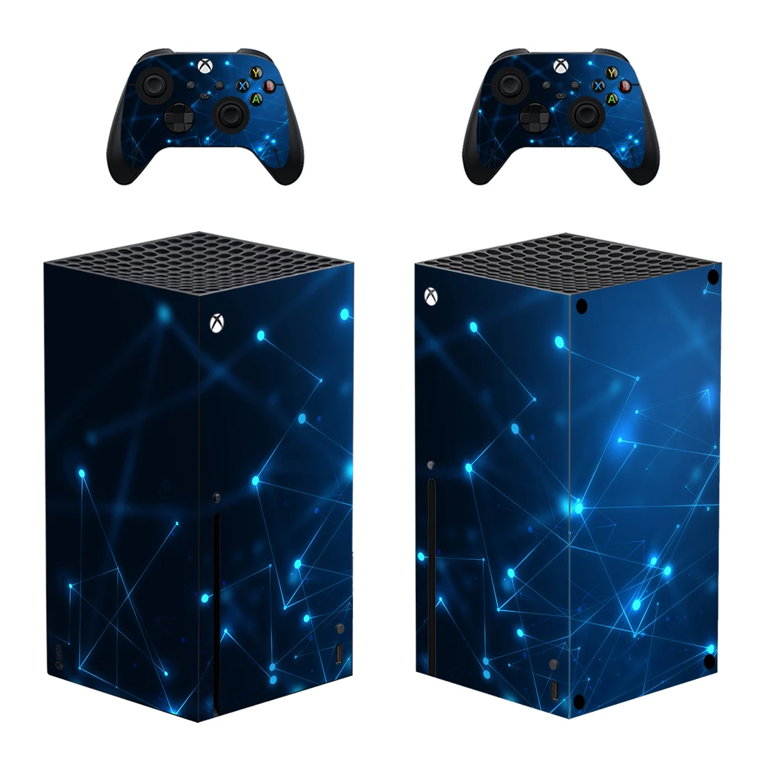 Starlight Xbox Series X สติกเกอร์ผิวสำหรับคอนโซลและ2ตัวควบคุมรูปลอกไวนิลสกินป้องกันสไตล์1