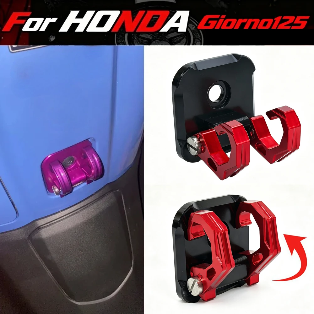 Fort Honda Giorno125 Giorno 125 Motorcycle Helmet Holder Foldable CNC Aluminum Luggage Bag Hook Holder Hanger Hooks