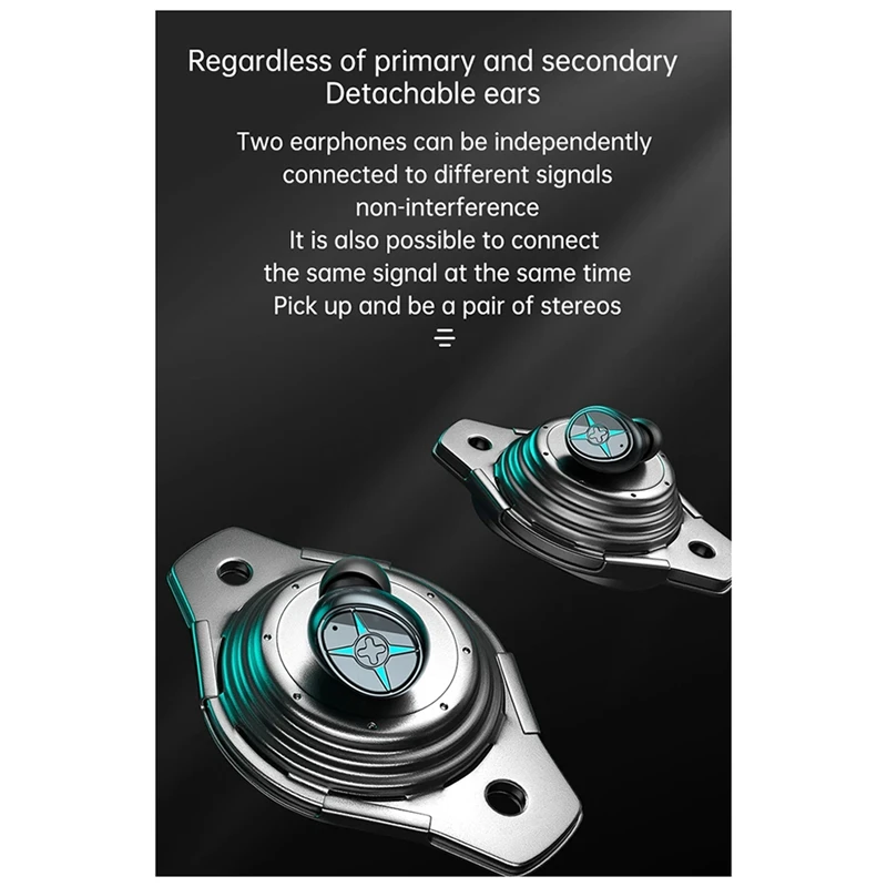 Pełny nowy zestaw słuchawkowy DX-07 TWS Bluetooth zestaw słuchawkowy z redukcją hałasu bezprzewodowy mechaniczny styl HD Call z mikrofonem