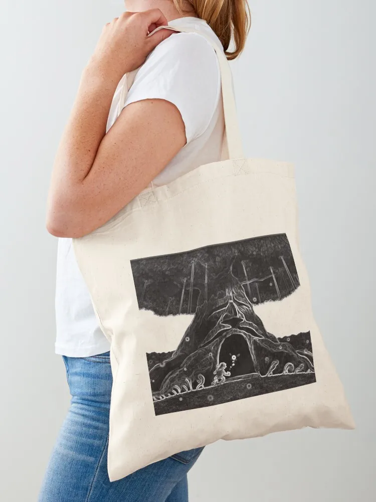 

LoZ Great Deku Tree Charcoal Tote Bag Canvas cute tote bag free delivery bags handbag