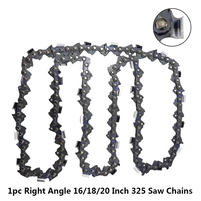 1pc 16/18/20 Inch Right Angle Chainsaw Chain 0.325'' Saw Chains 325 64/72/76 Drive Links Fit for Electric Saw Chains