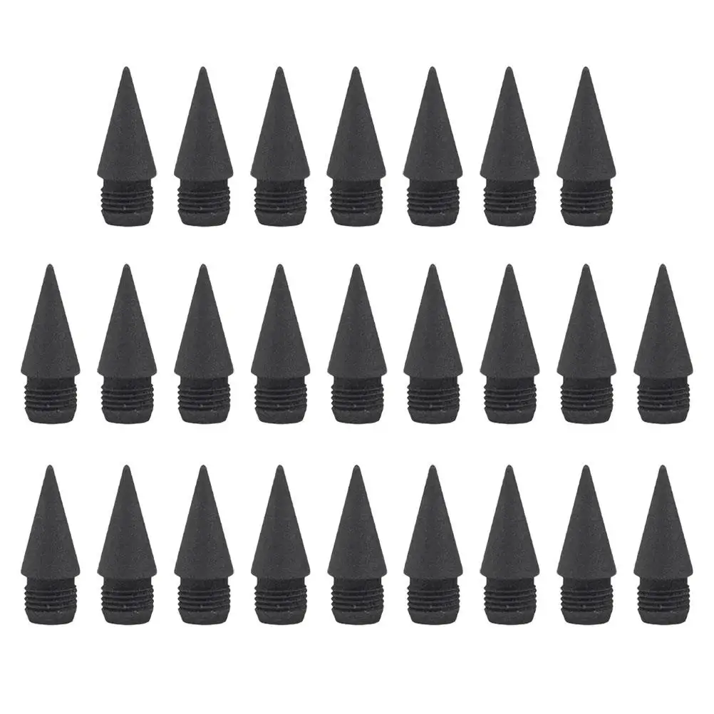 

25pcs Pencil Tip Inkless Refills Eternal Portable Writing Nibs Replacement Sketching Calligraphy Student Friendly Long Lasting