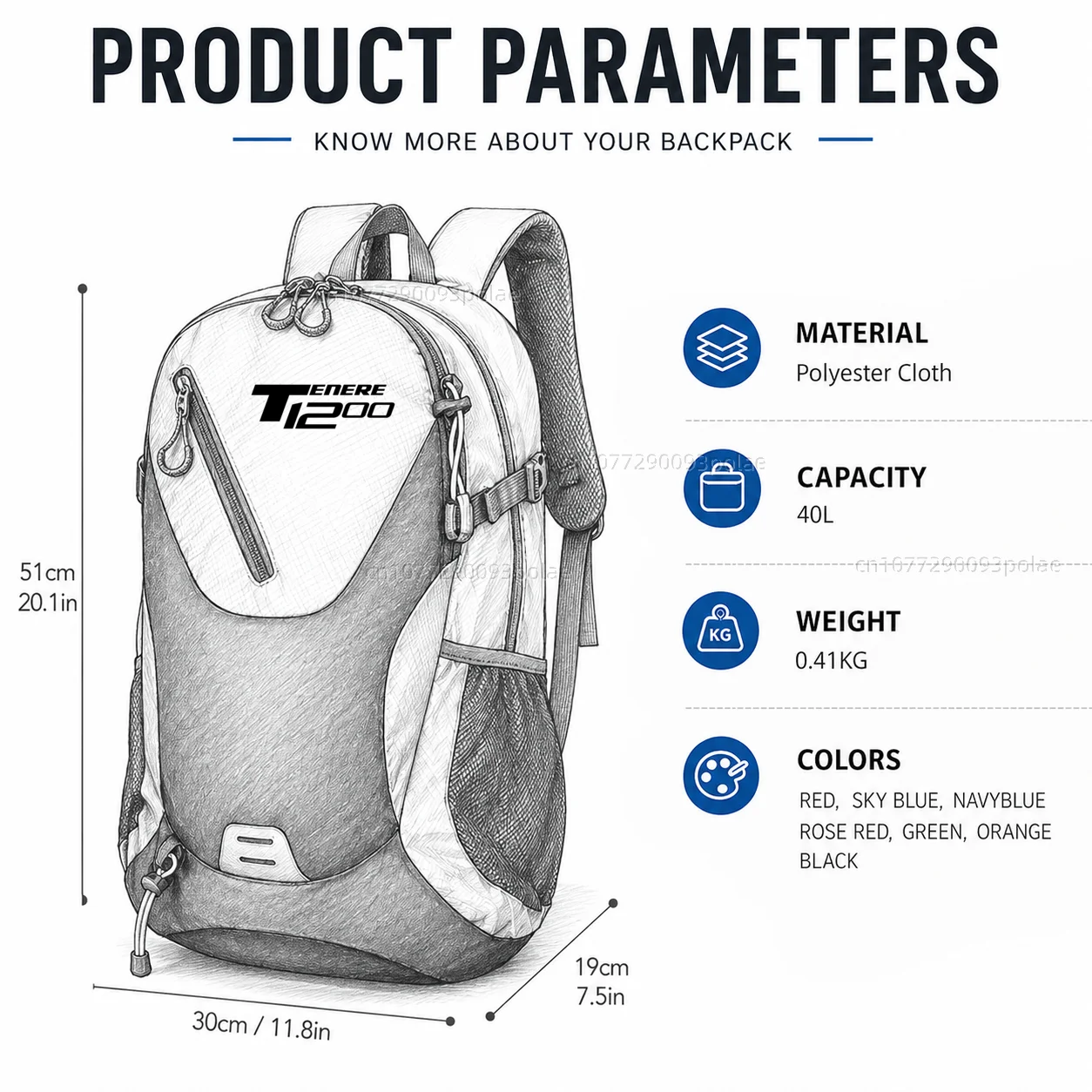 For Yamaha Super Tenere tenere1200 Tenere 1200 2014-2021 Large CapacityRacing travel Men waterproof Backpack Bag Motorcycle Gift