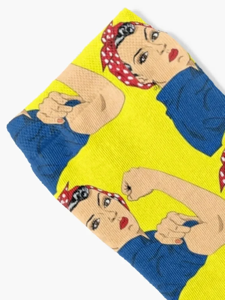Homens e mulheres Rosie The Riveter Socks Set futebol, Hip Hop