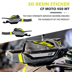 For CF MOTO 450 MT Tundra Grey Motorcycle Accessories Fuel Tank Pad Stickers Protector Covers 3D Resin Stickers Kit
