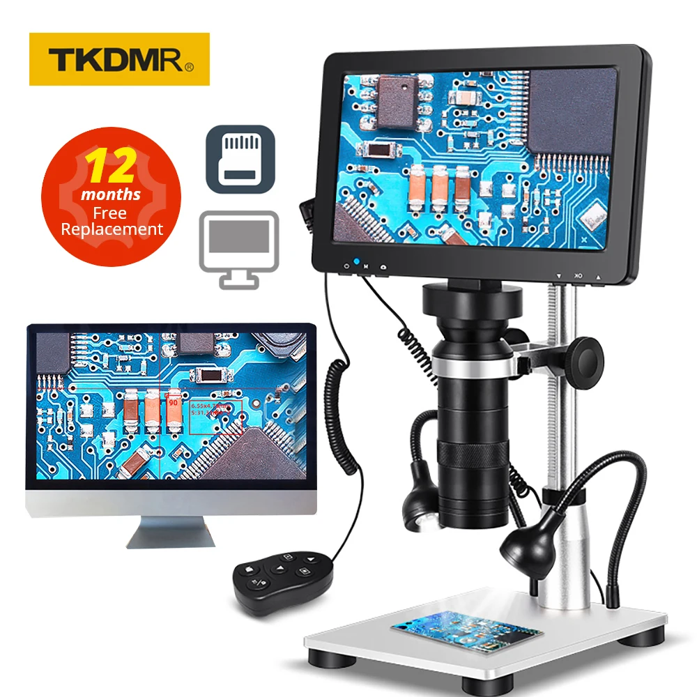 

TDKMR 1200X 1080P USB High Definition Electronic Digital Microscope 7 Inch Large LCD Display for Soldering Cell Phone Repair