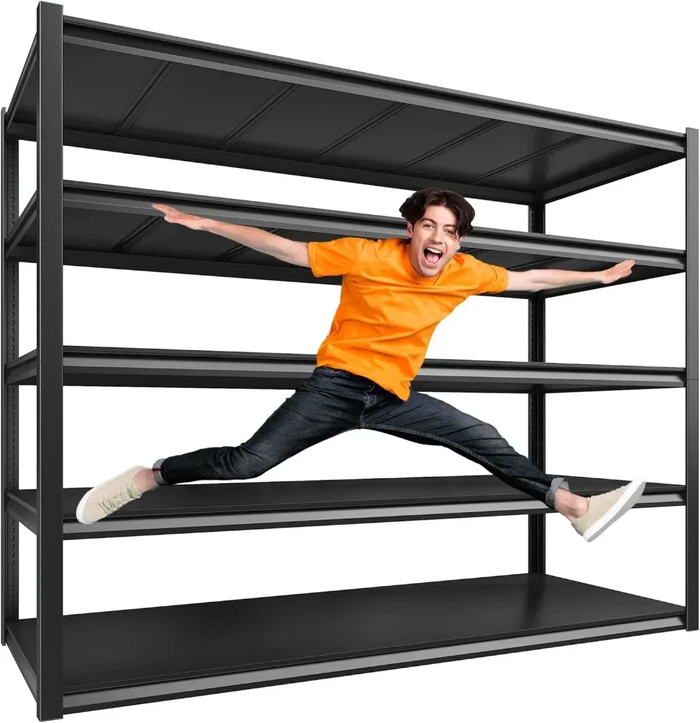 

48.2" W3000LBS Heavy Duty Shelving Adjustable 5 Tier Metal Shelves for Storage Commercial Shelving Unit Industrial Utility Shelf