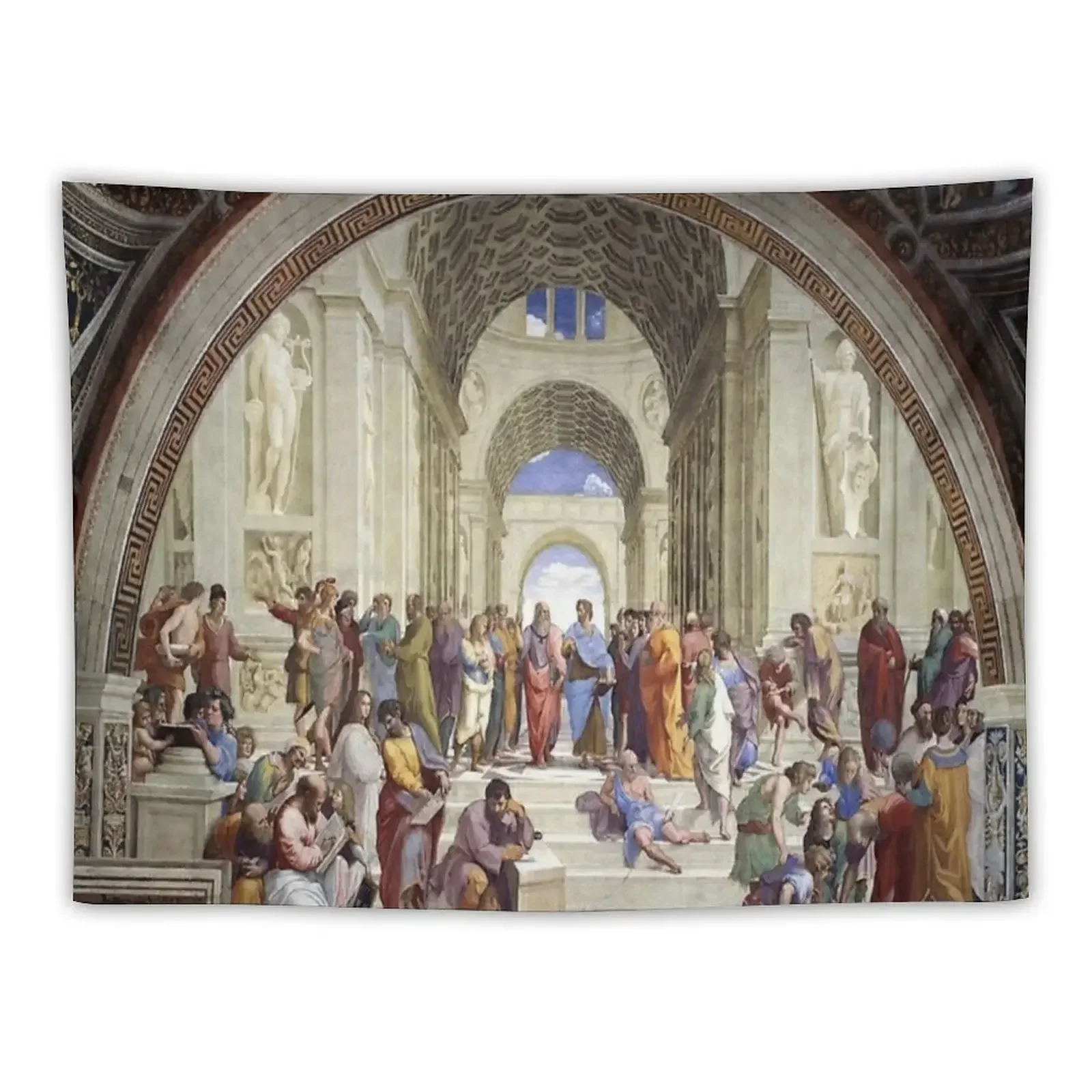 Raphael The School of Athens, from the Stanza della Segnatura Tapestry Kawaii Room Decor Custom Tapestry