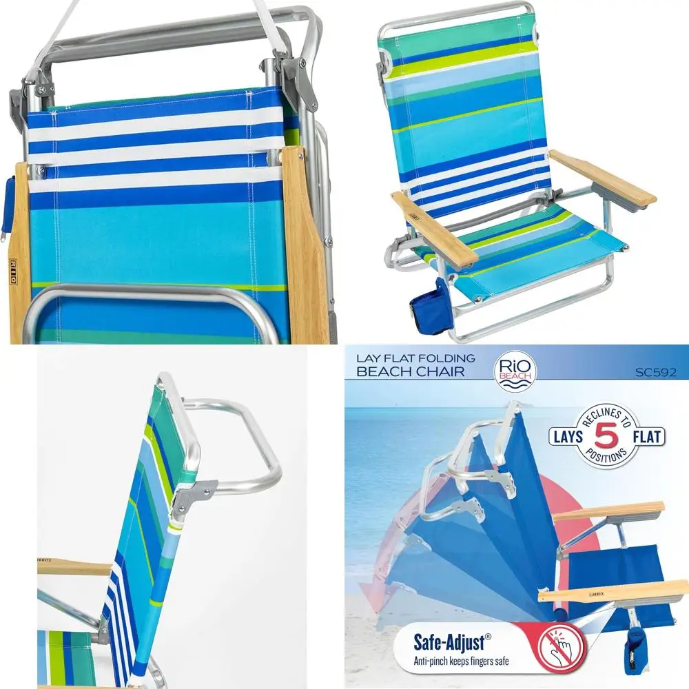 

Rio Beach Classic 5-Position Adjustable Folding Beach Chair