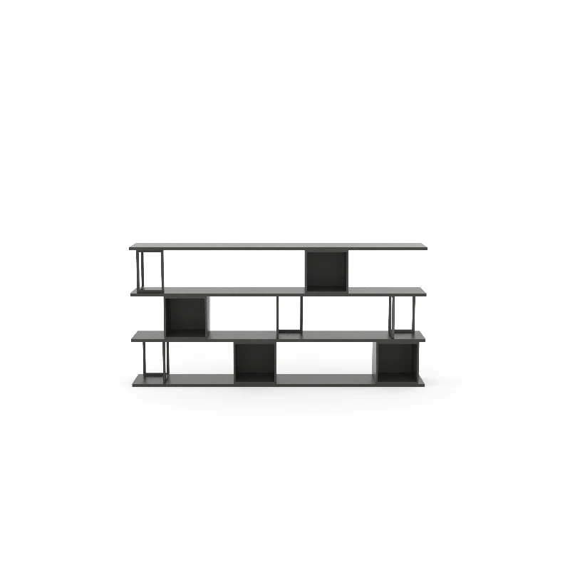 

High-quality modern industrial stainless steel bookshelves with open storage for offices and schools