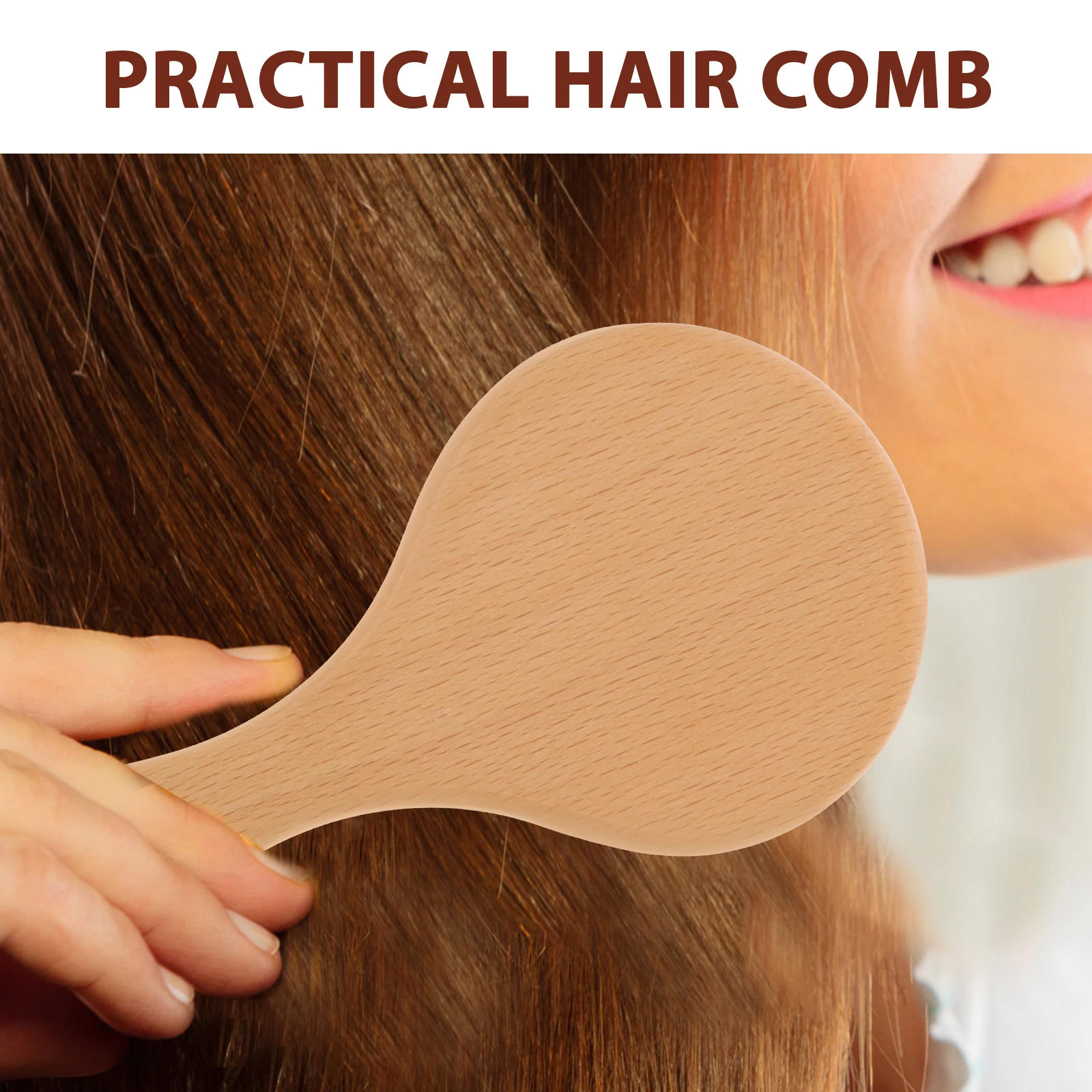 

1pc Portable Wooden Massage Hair Comb For Salon Scalp Massager Promotes Hair Wooden Comb Blood Flow Home Salon Use