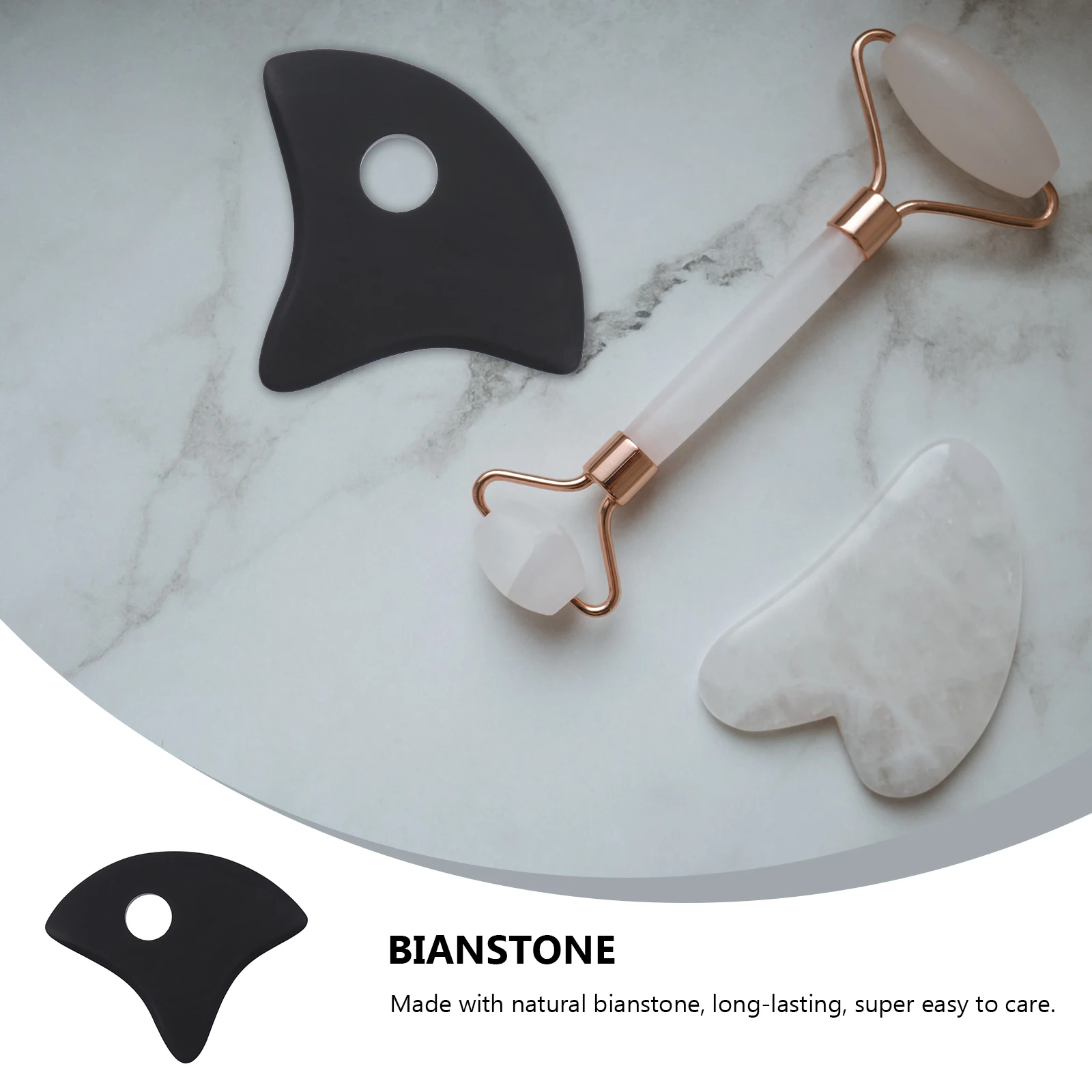 Natural Bian Stone Gua Sha Scraping Board Traditional Massage Tool Face Body Muscle Relief Scraper Plate Promotes Circulation