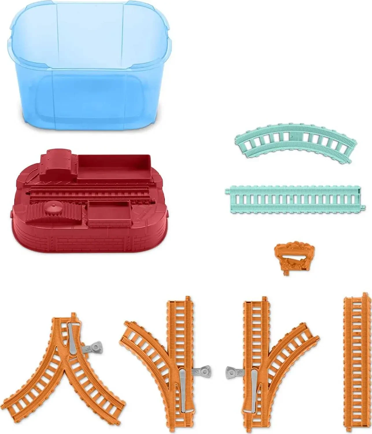 Original Thomas & Friends TrackMaster Builder Bucket Storage Container Train Track Accessories Kids Toys for Children Education