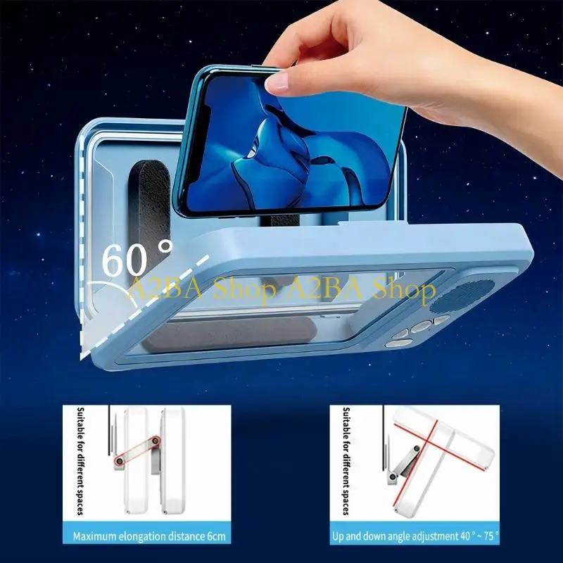 A2BA Splash Resistant Portable Bluetooth-compatible Speaker Phone Holder For Shower