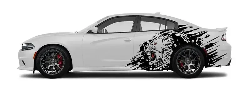 Lion Car Side Graphics for 2015+ Charger Sxt, GT, SRT, Scatpack, Hellcat/Dodge Charger Graphic Stickers