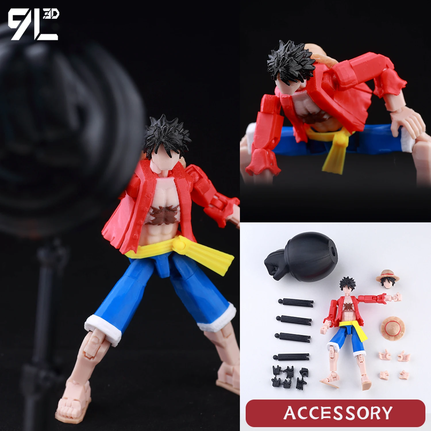 Bandai 9L3D Gedruckt Glück Dummy 13 Jujutsu Linie Fushiguro Toji Anime Multi-Gelenk Shapeshift Spielzeug Action Figuren Mannequin Modell 9
