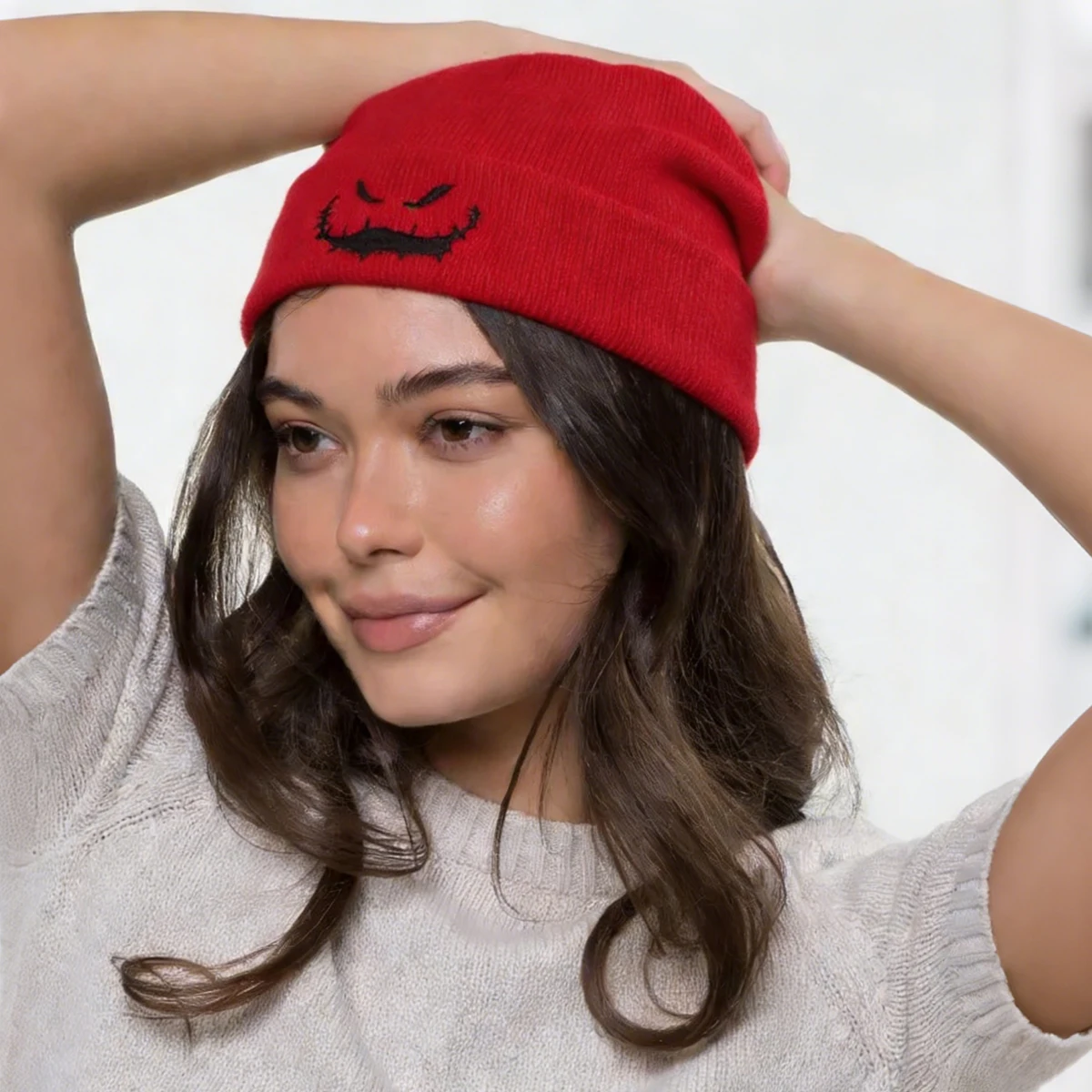 Elastische Strickmütze, Unisex-Mütze ohne Umschlag, Warme Pull-On-Kappe für Reiseoutfits – Detail 6