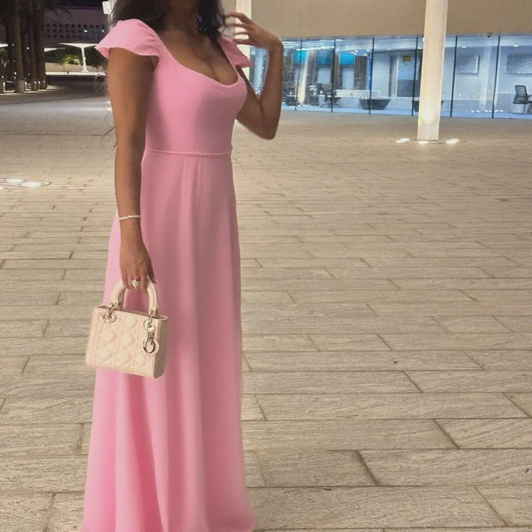 

Customized square-necklace bead backless A-line party dress Formal Evening Dresses Birthday Party Prom Gowns