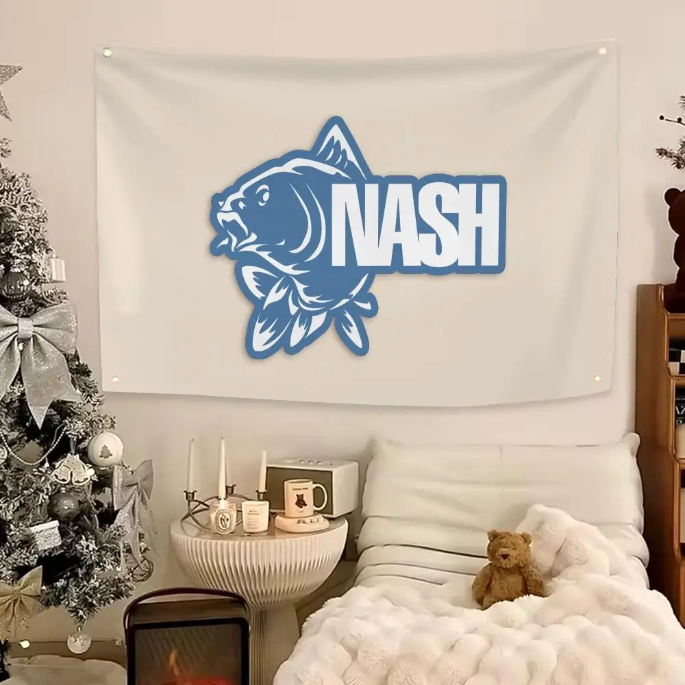 Trusted Brand Nash Fishing Flags Aesthetic Wall Hanging Flag Banner Bedroom Living Room Home Decor Large HD