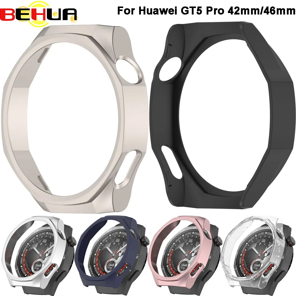 BEHUA Custodia protettiva per Huawei Watch GT5 Pro 42MM 46MM Custodie proteggi schermo Smartwatch Cover PC Shell Accessori