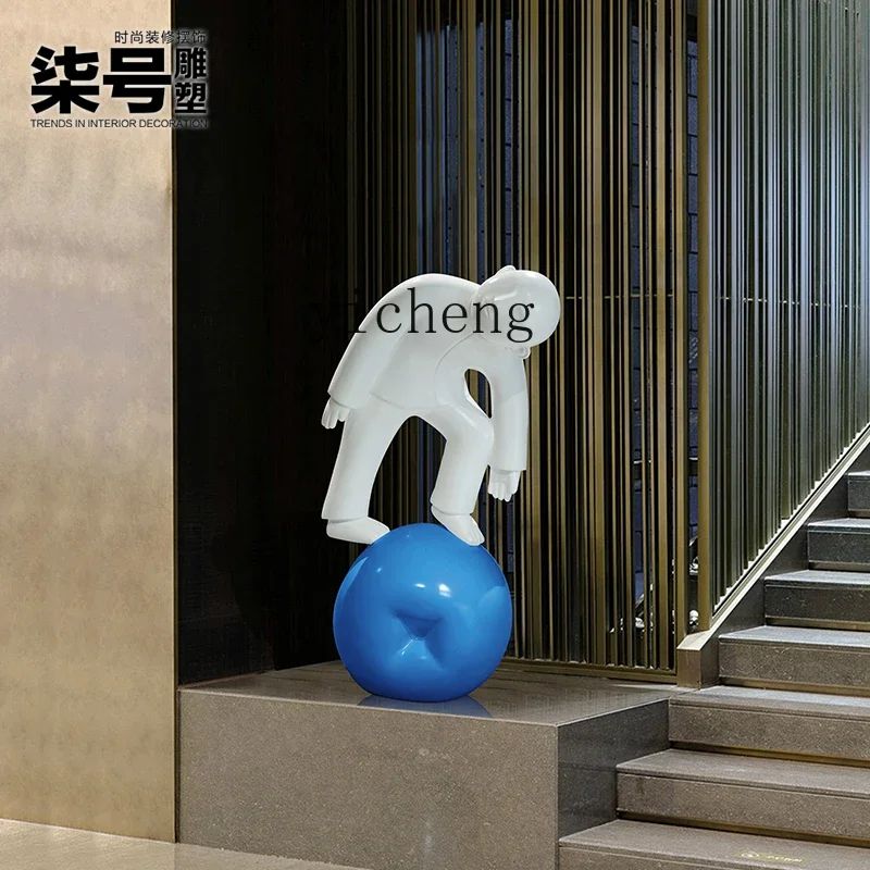 X-28 Creative Abstract Figure FRP Sculpture Sales Office Large Floor-to-Floor Ornament Art