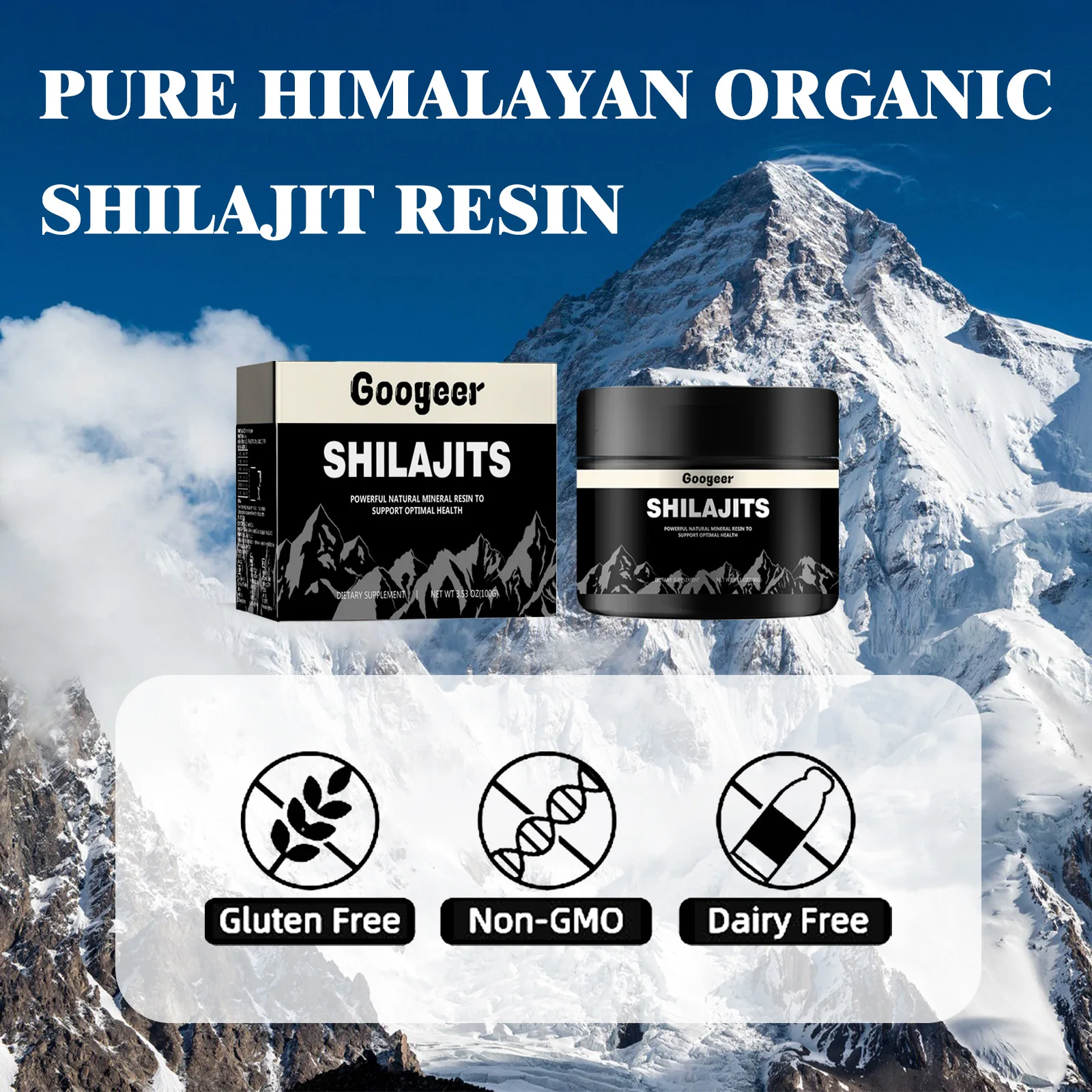 

Shilajit Resin Original Pure 100% Himalaya Beauty Health Supplement Non-GMO Energy Level Hormonal Balance