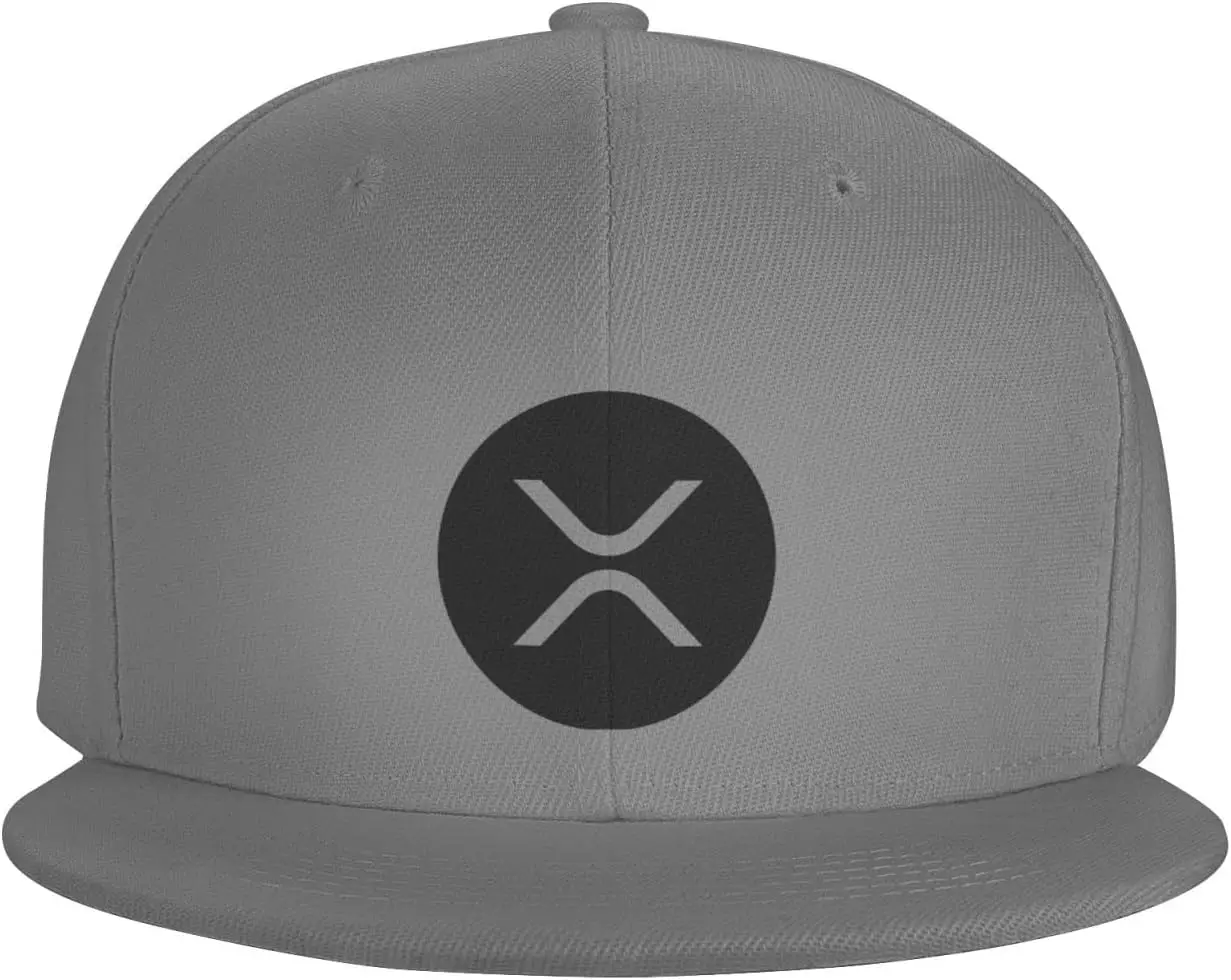 Ripple-Coin-Xrp Fashion Flat Bill Hat Trucker Hats Sport Cap Adjustable Caps Gray