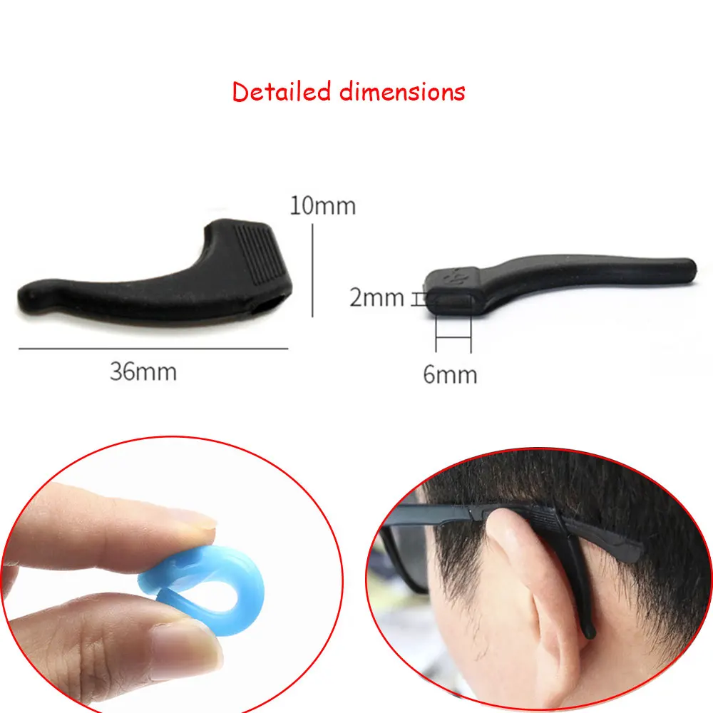 Doing Exercise Anti Slip Ear Hook Eyewear Accessories Eye Glasses Silicone Grip Temple Tip Holder Spectacle Eyeglasses Grip - Image 5