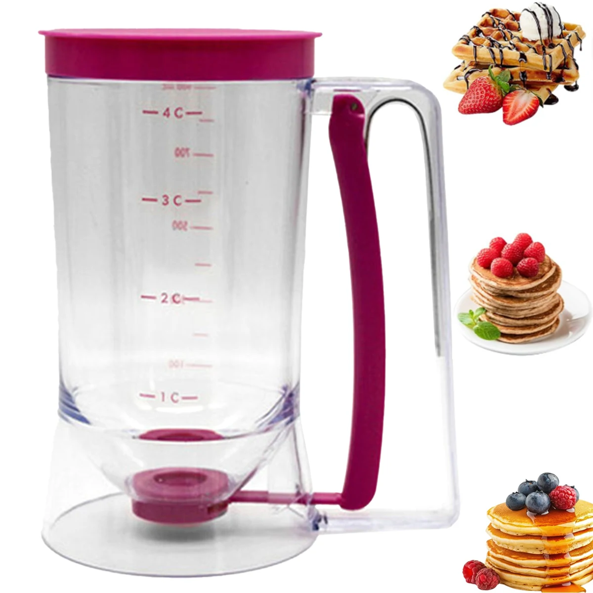Pfannkuchen Papier Cupcake Teig Spender Papier Cupcake Handheld Separator Teig Spender Trichter Messbecher Küche Liefert