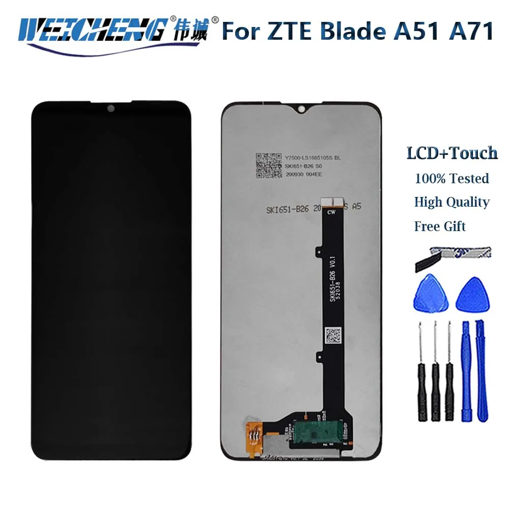 6.52“ Original LCD For ZTE Blade A51 A71 A7030 2021 LCD Display+Touch Screen Digitizer Assembly For ZTE A51 A71 LCD Repair