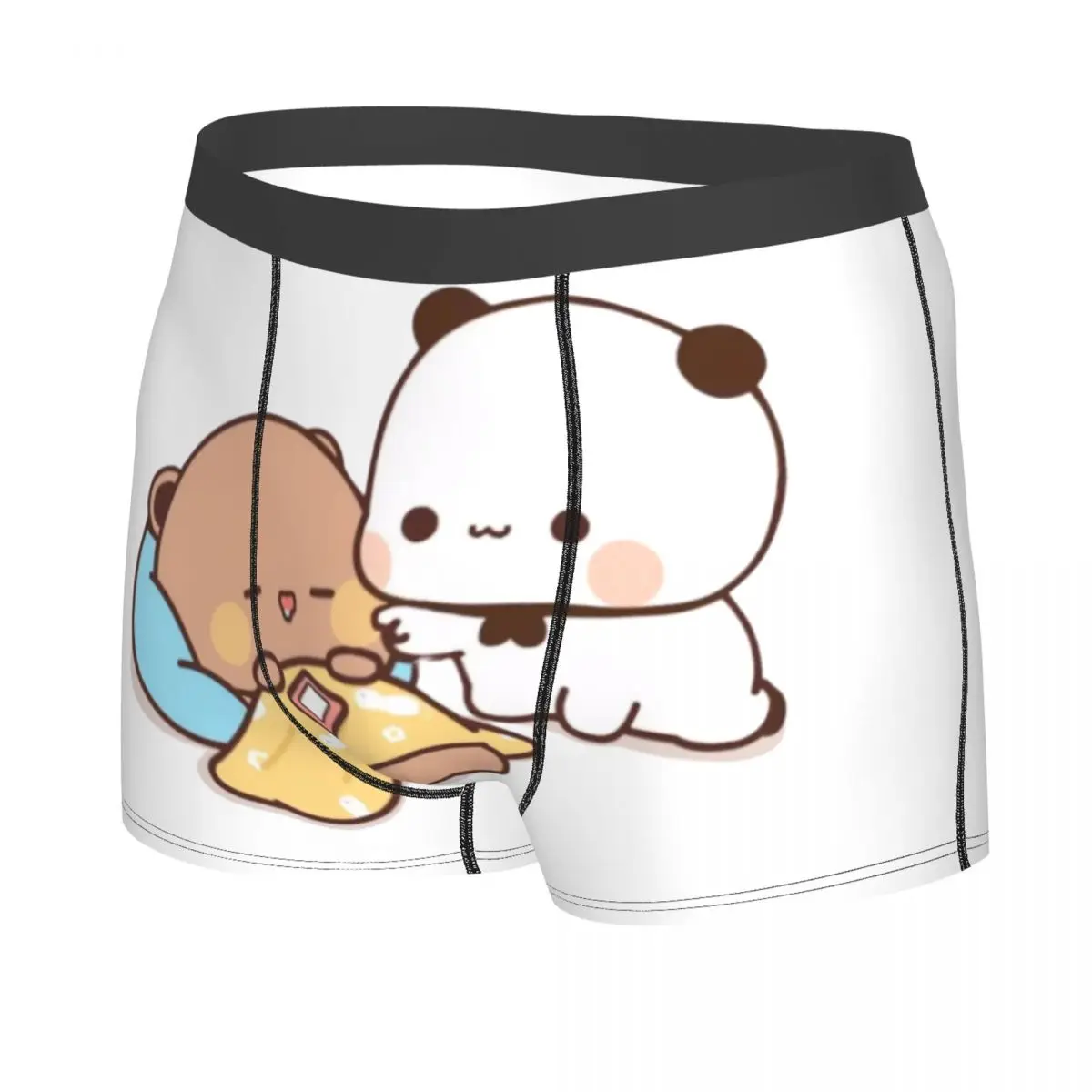 Panda Bear And Brownie True Love Bubu Dudu Couple Underwear Men Sexy Printed Customized Boxer Shorts Panties