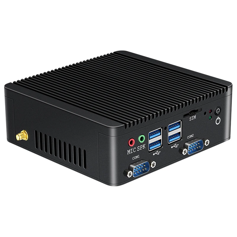 Imagem -04 - sem Ventilador Mini pc Intel Celeron J4125 Núcleos Ethernet Duplo 4xrs232 Rs485 2xhdmi 8xusb Gpio Lvds 4g Lte Tpm2.0 Windows Iot Linux