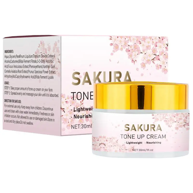 Whiten Brightening Tone Up Cream Sakuraa Face Cream Gentle Skin Moisturizer Lazy Face Cream Cherry Blossomm Facial Cream