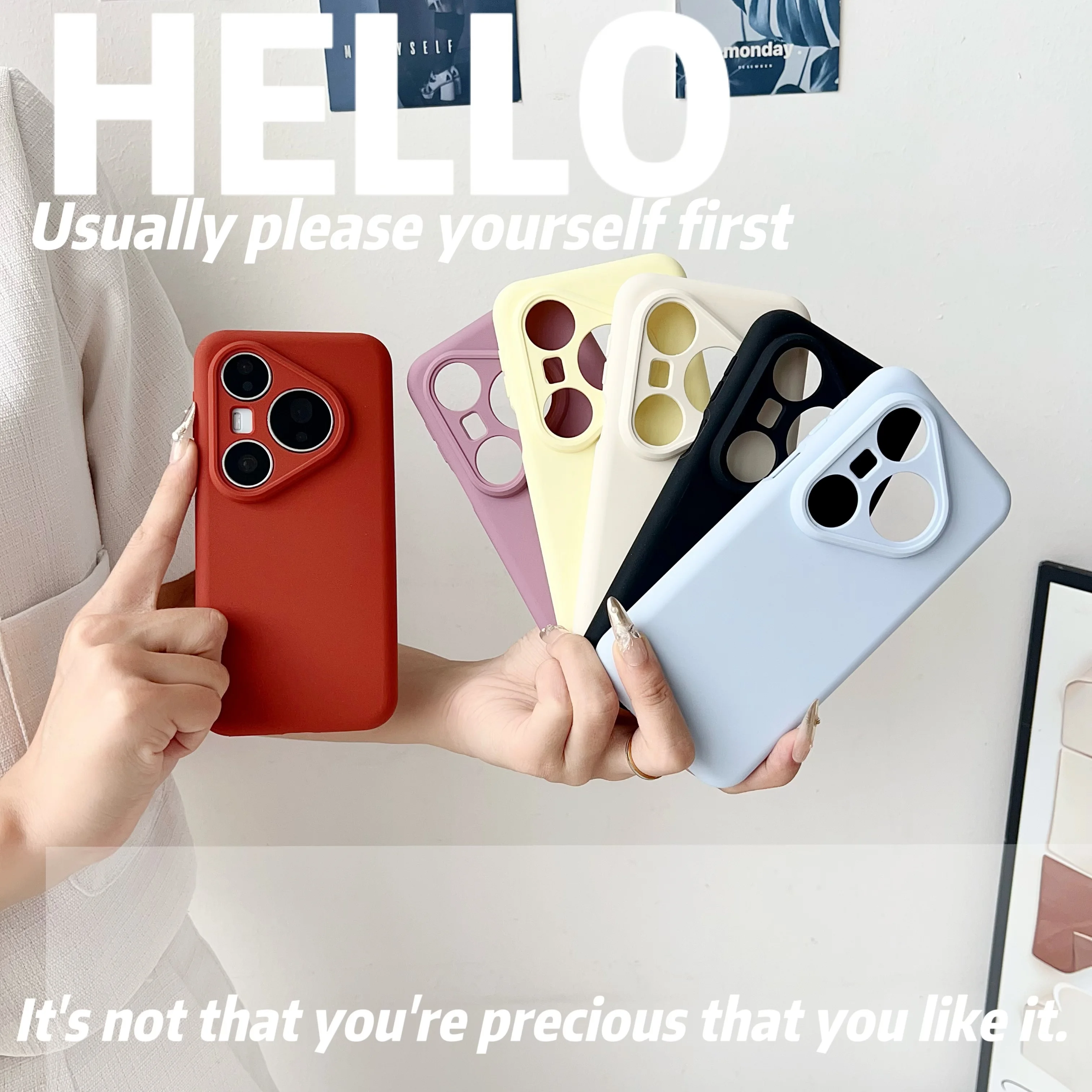 

Soft Liquid Silicone Case For Huawei Pura 80 Pro 70 Pro 80 Ultra, Shockproof Skin Fleece Camera Protection Cover Retail Package